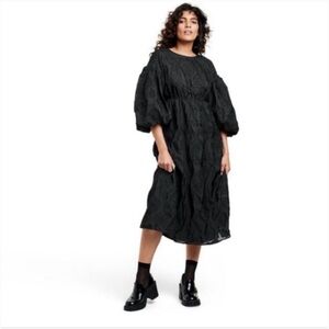 NWT Kika Vargas for Target black puff sleeve dress size S